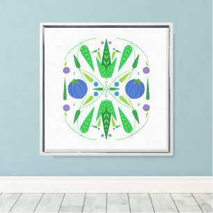 12x12 Guardian of the Blueberries Canvas Giclée Print