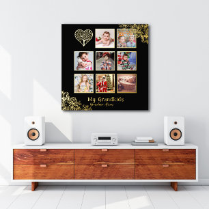 12x12 Photo Collage Gift Gold Foil Lace Accents Prints