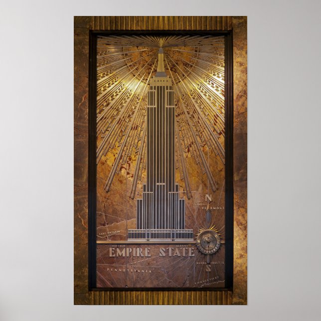 12x20 Empire State Building Poster Print (Front)