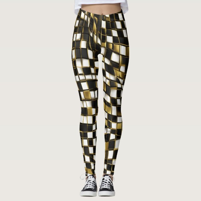 13025 gold disco  leggings (Front)
