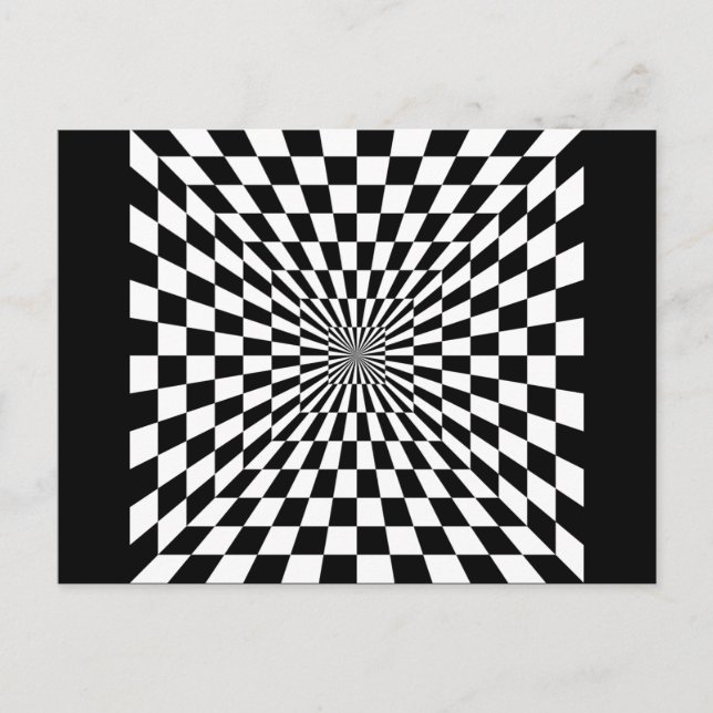 1309062598_Vector_Clipart black white OPTICAL ILLU Postcard (Front)