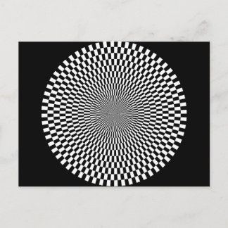 1309144895_Vector BLACK WHITE OPTICAL ILLUSIONS Postcard