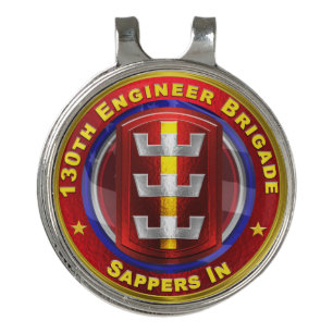 130th Engineer Brigade “Sappers In” Golf Hat Clip