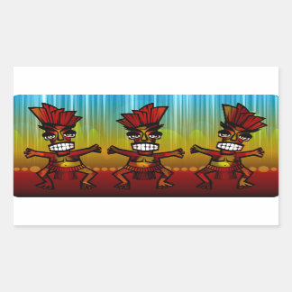 1312743176_Vector_Clipart Hawaiian Tiki men Rectangular Sticker