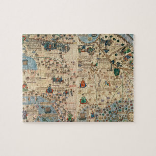 131-0058260/1 Catalan Atlas: Detail of Asia, by Ja Jigsaw Puzzle