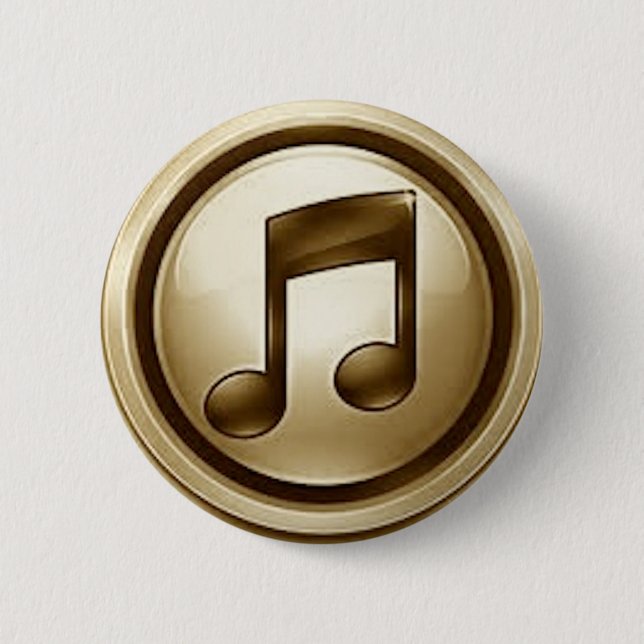 132535u7 Music icon Pinback Button (Front)
