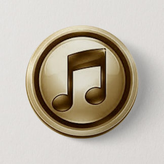 132535u7 Music icon Pinback Button