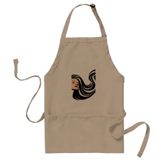 13386 BEAUTY SALON HAIRSTYLIST FASHION WOMAN LOGO  ADULT APRON
