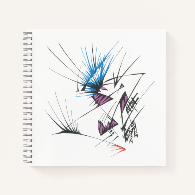 133 Colorful Abstract Tribal Tattoo Art Notebook (Front)