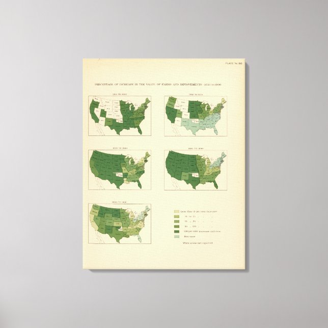 133 Increase value of farms 1850-1900 Canvas Print (Front)