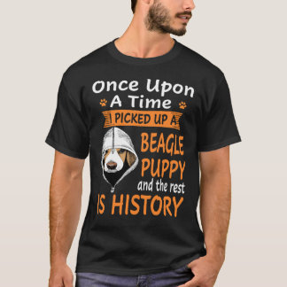 134 One Upon A Time Beagle Puppy T-Shirt