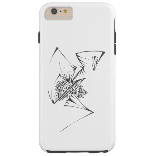 135 Unique Black White Abstract Tattoo Art Tough iPhone 6 Plus Case