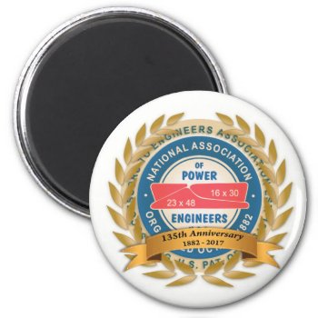135th Anniversary Round Magnet by The_NAPE_Store at Zazzle