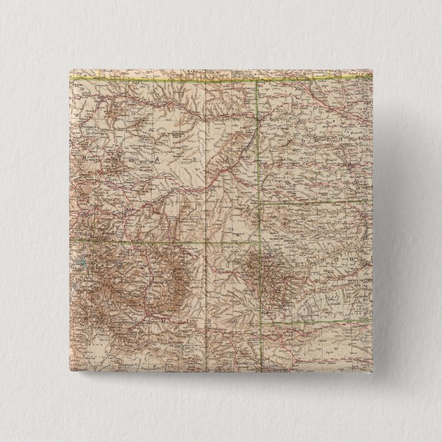 13637 Mont, ND, SD, Wyo, Neb Pinback Button (Front)