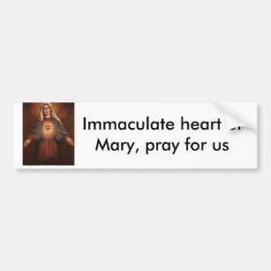 136-22521~Mary-s-Immaculate-Heart-Posters, Imma... Bumper Sticker