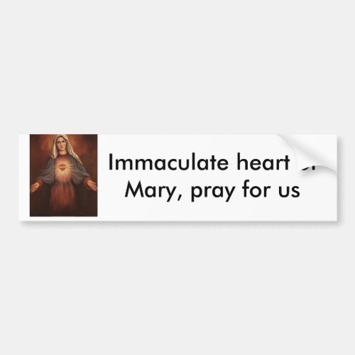 136_22521Mary_s_Immaculate_Heart_Posters Imma Bumper Sticker
