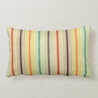 1384 PATTERN STRIPES COLORFUL 70S TEMPLATE BACKGRO LUMBAR PILLOW