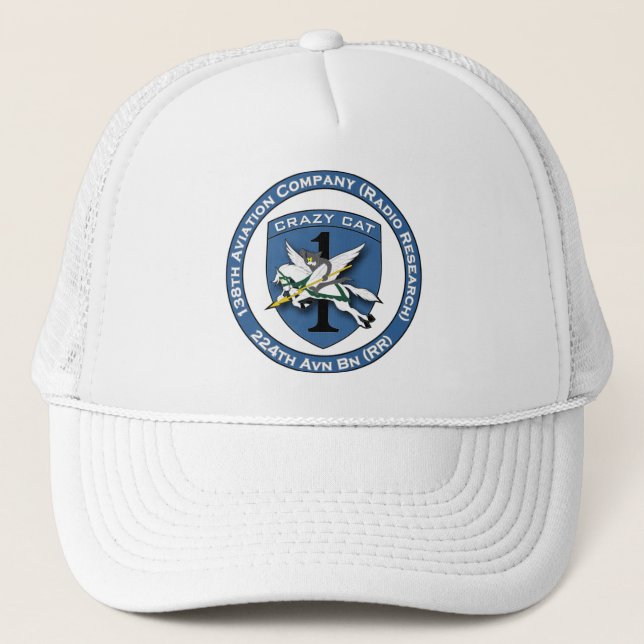 138th Avn Co - Crazy Cat Trucker Hat (Front)