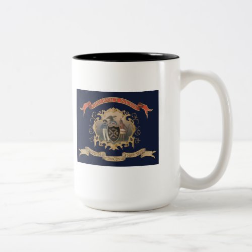 139th NY Volunteer Infantry Regimental Flag City Two_Tone Coffee Mug
