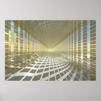 #13-02 Gold Hall: Air Space Reflections Hallway Poster