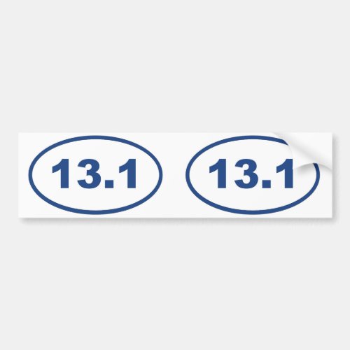 131 blue oval bumper sticker