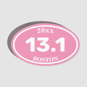 13.1 Custom Half Marathon Finisher Oval Car Magnet