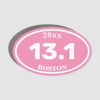 13.1 Custom Half Marathon Finisher Oval Car Magnet