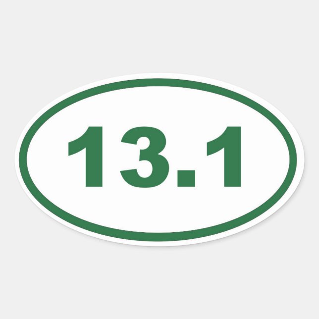 13.1 green oval sticker (Front)