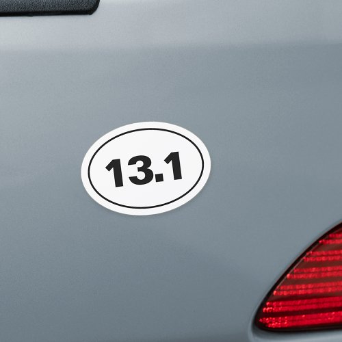 131 Half Marathon Euro Oval Car Magnet