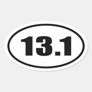 13.1 Half Marathon Oval Oval Sticker