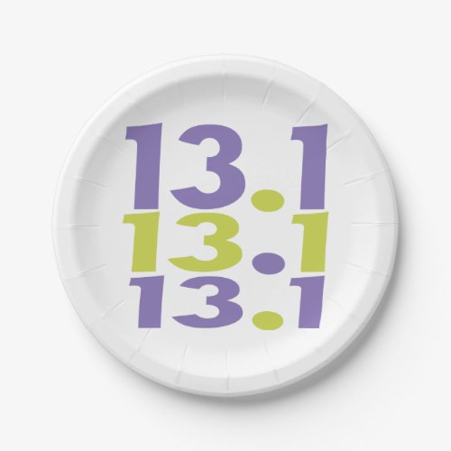 131 half marathon themed paper plates