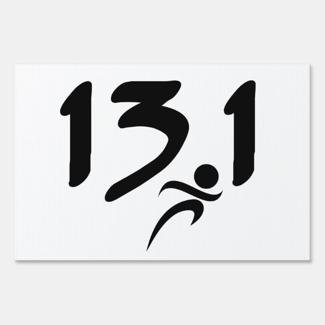 13.1 half-marathon yard sign (Back)