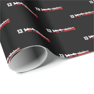 13.1 in Training Abstract Half-Marathon Running Wrapping Paper