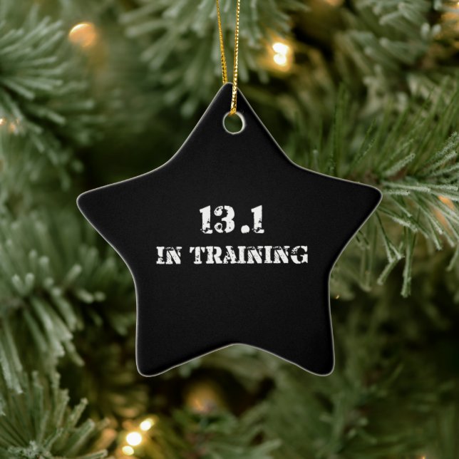 13.1 in Training Half Marathon Race - Running Ceramic Ornament (Tree)