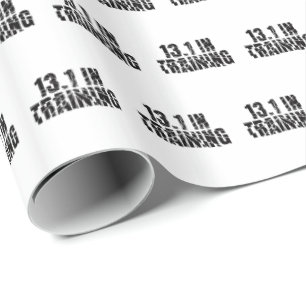 13.1 In Training Half Marathon Runner Broken Glass Wrapping Paper
