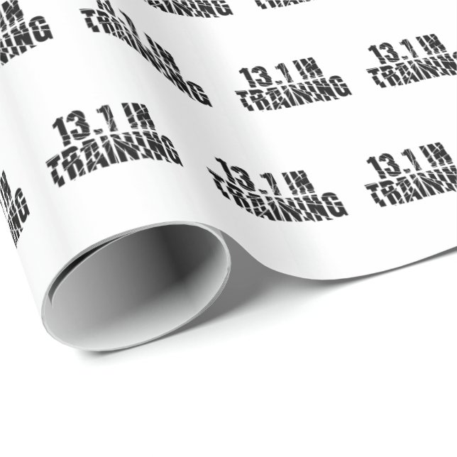 13.1 In Training Half Marathon Runner Broken Glass Wrapping Paper (Roll Corner)