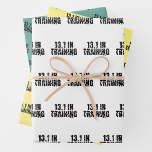 13.1 In Training Half Marathon Runner Broken Glass Wrapping Paper Sheets