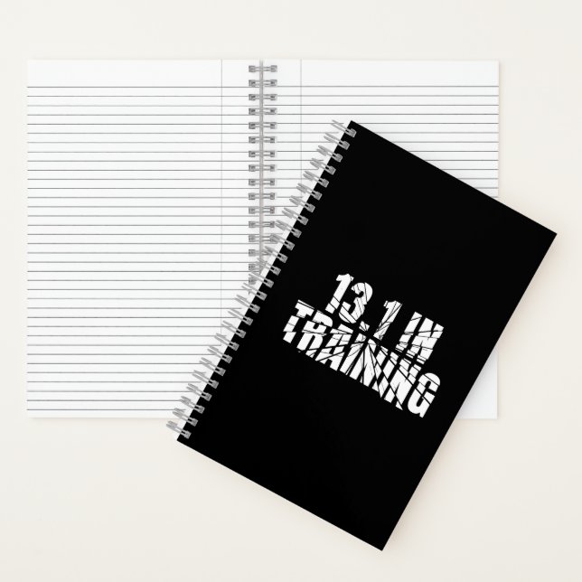 13.1 in Training Half Marathon Running Broken Word Notebook (Inside)