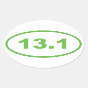 13.1 light green oval sticker