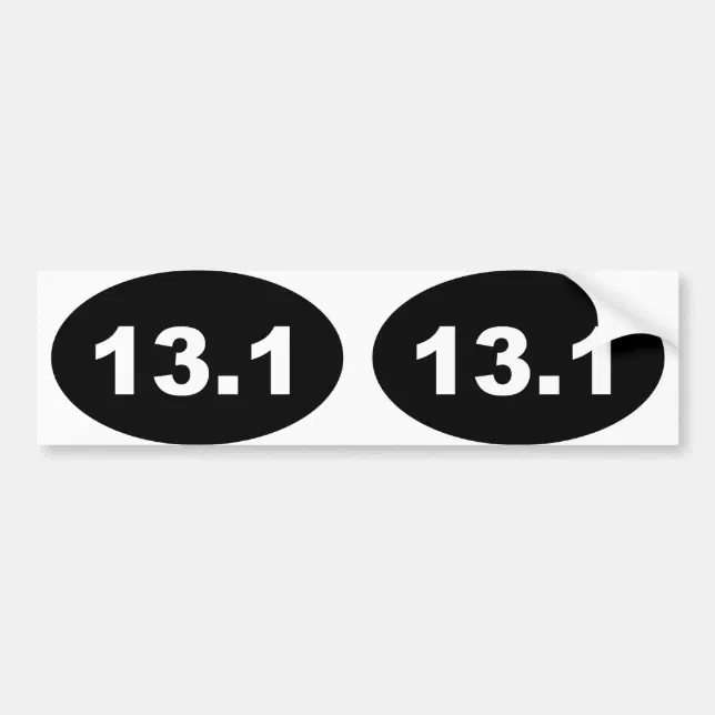 13.1 oval bumper sticker | Zazzle