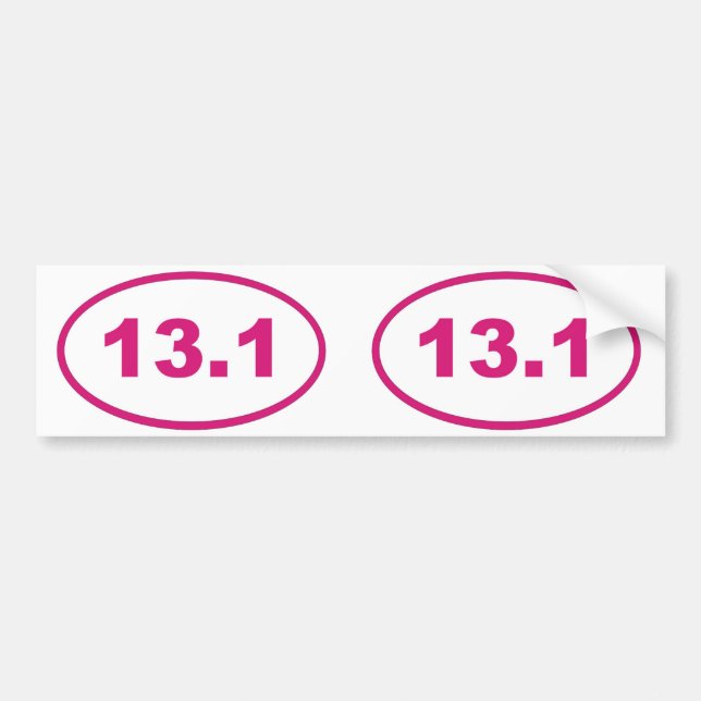 13.1 pink magenta bumper sticker (Front)