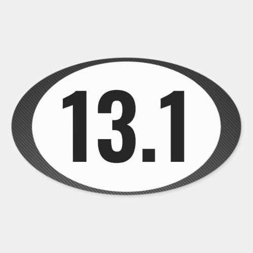 131 Running Oval Sticker