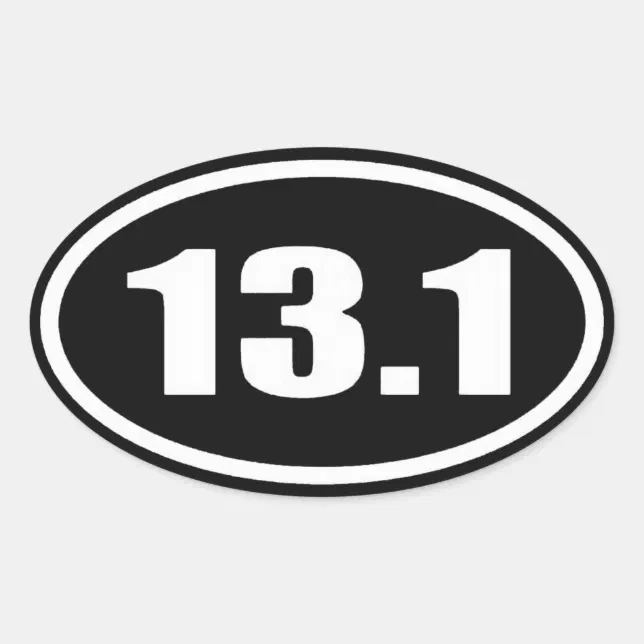 13.1 Sticker White Text on Black Background | Zazzle