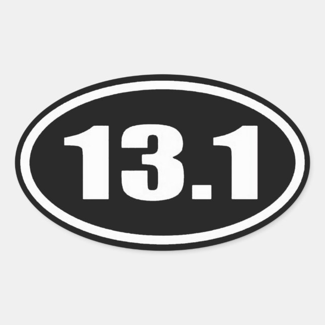 13.1 Sticker White Text on Black Background (Front)