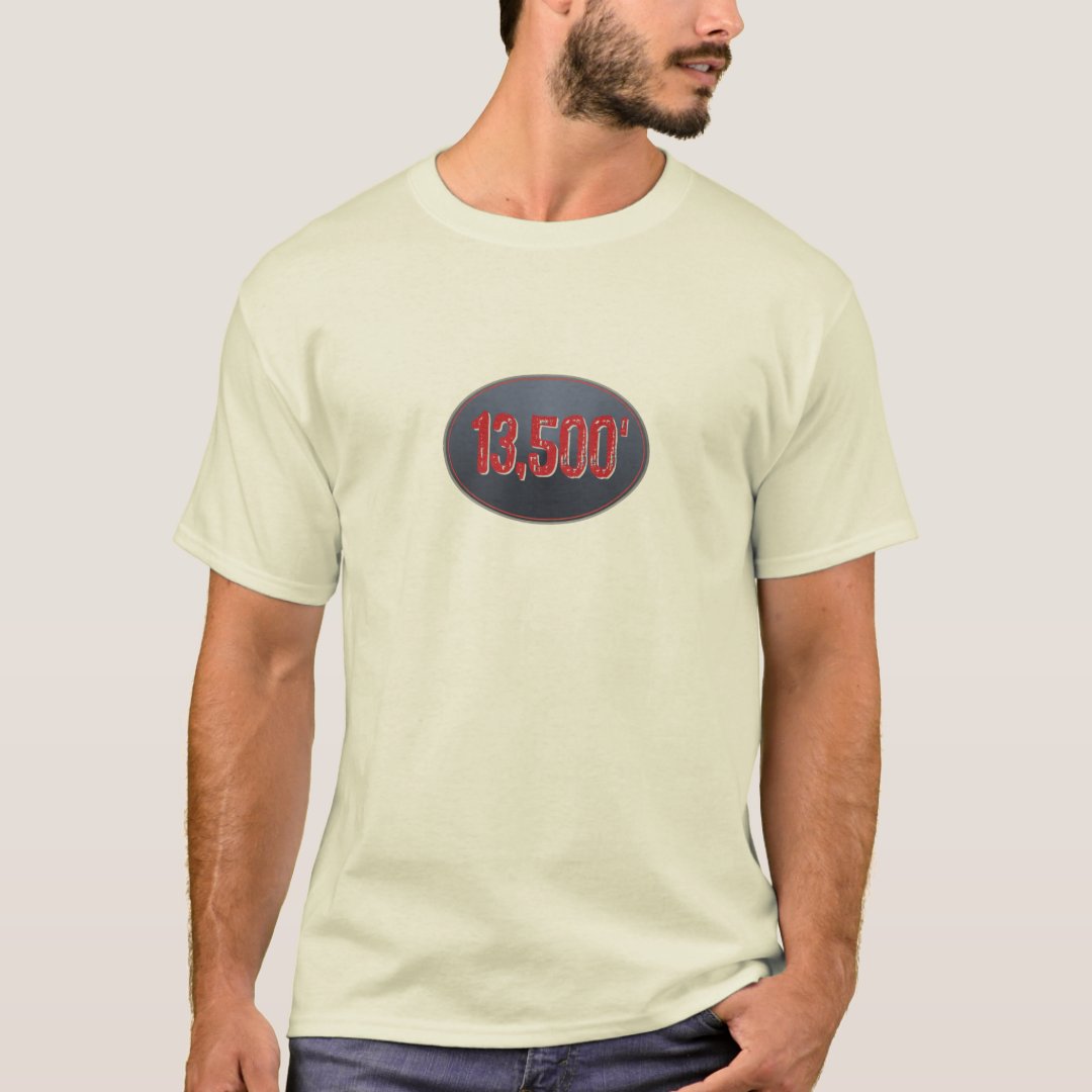 13,500' Red White & Blue T-Shirt | Zazzle