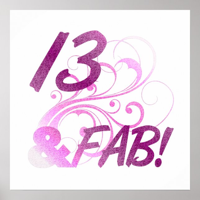 13 And Fabulous Birthday Poster (Front)