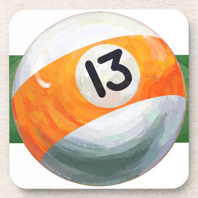 13 Ball Beverage Coaster (Front)