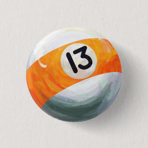 13 Ball Pinback Button