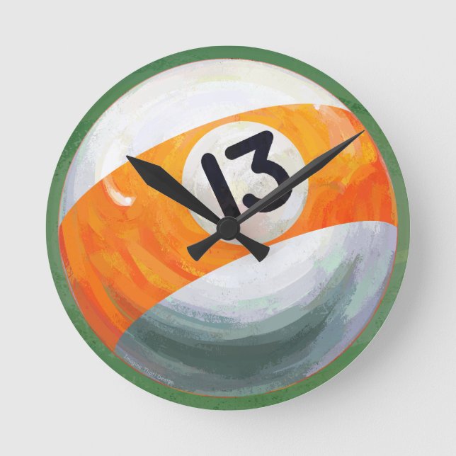13 Ball Round Clock (Front)