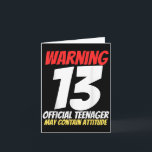 13 Birthday Official Teenager 13yr Math Funny 13th Card<br><div class="desc">13 Birthday Official Teenager 13yr Math Funny 13th Birthday _1</div>
